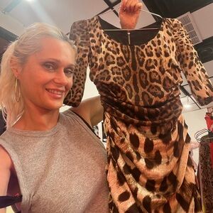 D&G silk cheetah dress size S